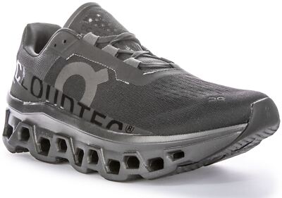 Pre-owned On Running Cloudmster Icic Cloudtec Bounce Runners All Black Mens Us 7 - 13