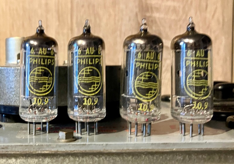 Philips 6au6a Plaque Noir, Quad Assorti, Neuve En Boite Blanche