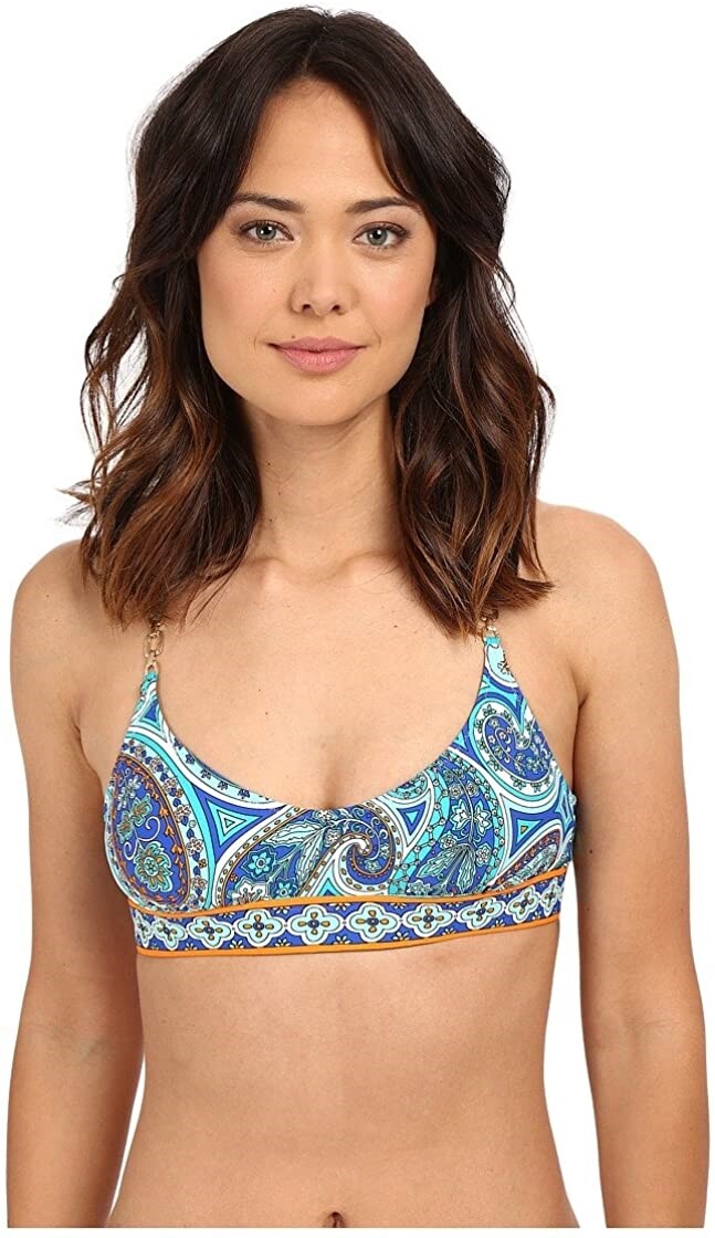 Trina Turk 263479 Women's Banded Bralette Bikini Top Swimwear Size 6