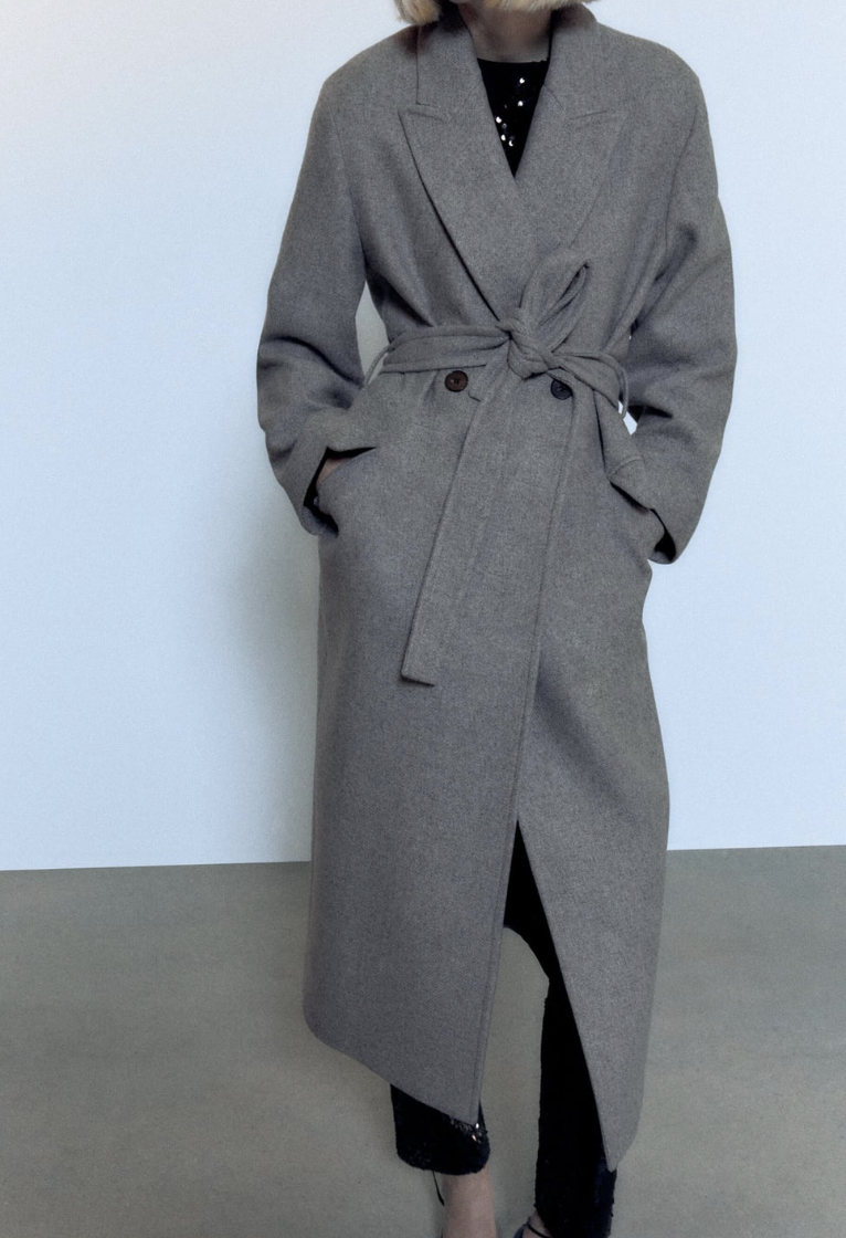 ZARA WOMEN NEW BELTED DOUBLE BREASTED WOOL BLEND COAT GRAY 8825/289 XS-XL | eBay ZARA WOMEN NEW BELTED DOUBLE BREASTED WOOL BLEND COAT GRAY 8825/289 XS-XL | eBay