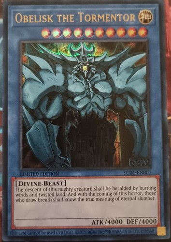 オベリスクの巨神兵 Obelisk the Tormentor PSA8 PSA 8 Obelisk the Tormentor EN001 25th Anniversary LC01