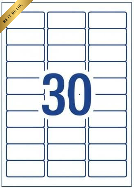 1"x2-5/8" FBA Address Labels 30 Per Page 100 Sheets for Laser Inkjet Printer
