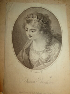 JOHN KEYSE SHERWIN (1751-1790) ENGRAVING XVIII PORTRAIT DAUGHTER PHARAOH EGYP...