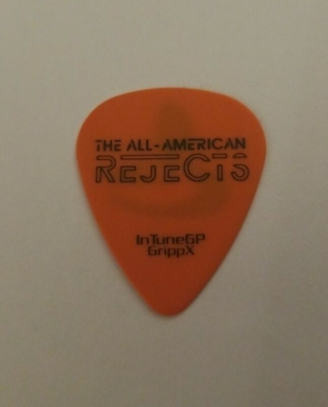 All American Rejects Mike Kennerty Tree Orange Guitar Pick #3 - 2009 Tour