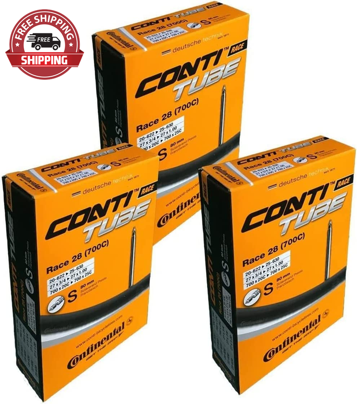 Race 28" 700X20-25C Inner Tubes - 80Mm Long Presta Valve (Pack of 3 Tubes)