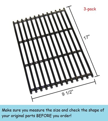 hyG937C Porcelain Coated Cast Iron Grill Grates Replacement for Charbroil Grills