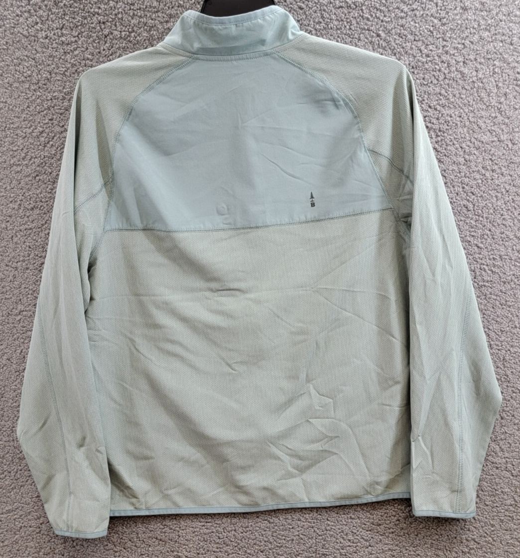 BASS OUTDOOR Trail Jacket Mens L Silver Blue Cationic Mock Neck Full Zip Closure - Picture 11 of 17