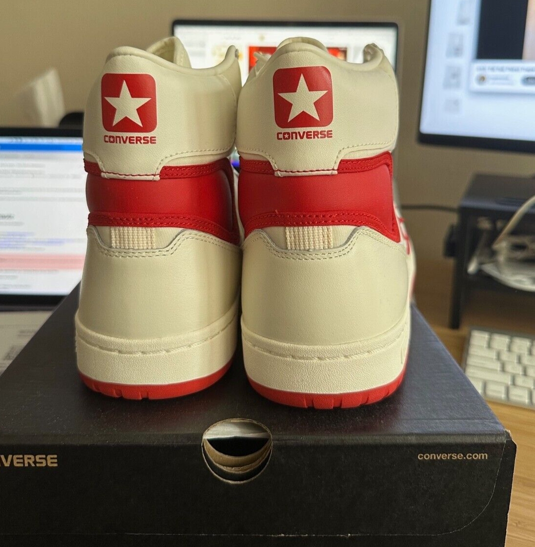 Pre-owned Converse Fastbreak Hi 'enamel Red' 159663c Brand In Box Men's Size 11 In White