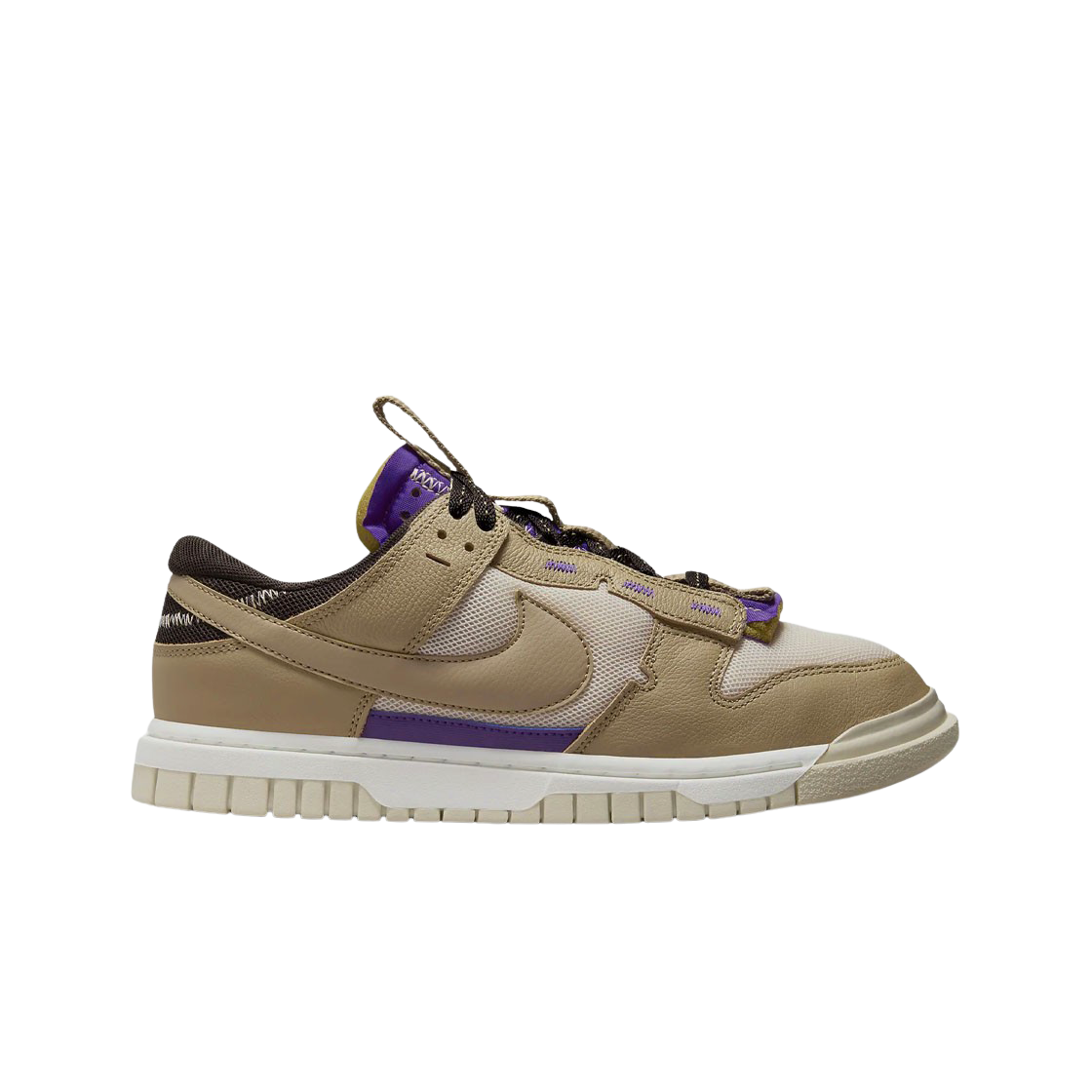 

Мужские кроссовки Nike Air Dunk Jumbo Mushroom DV0821-101, Light orewood brown/velvet brown/field purple/khaki, Nike Air Dunk