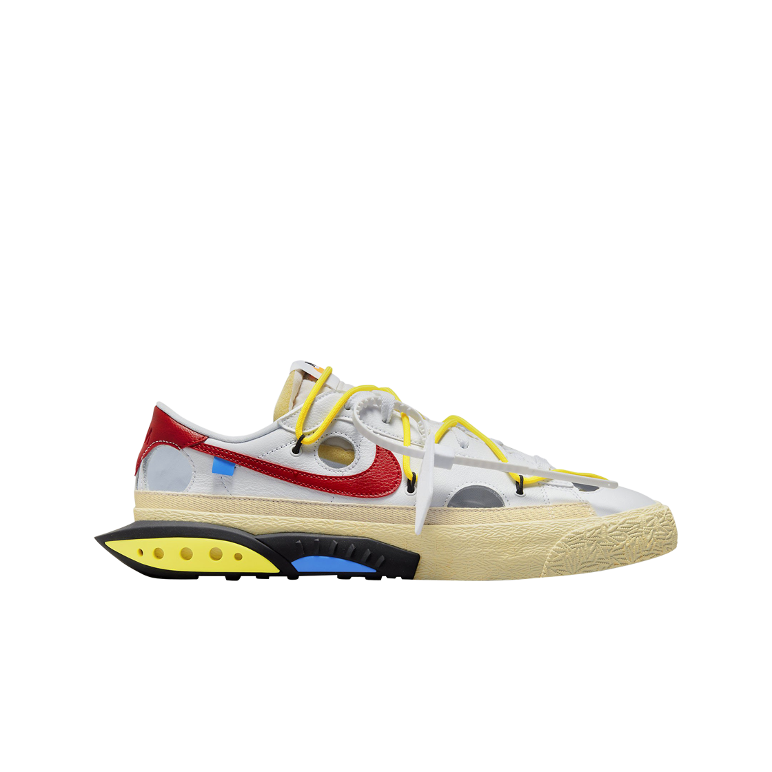 

Кроссовки Nike x Off-White Blazer Low 77 White and University Red DH7863-100, Красный, Blazer