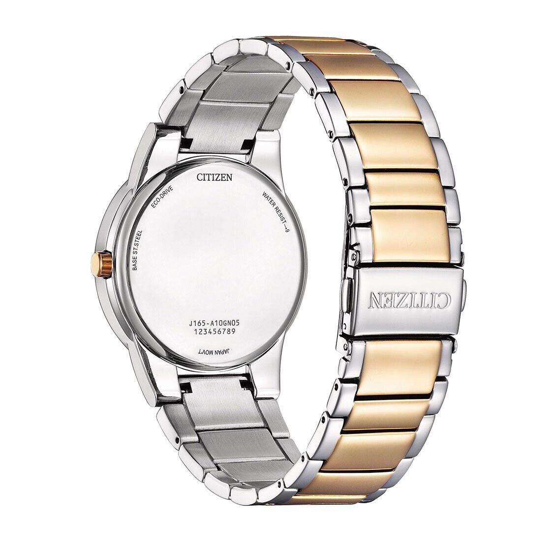 Pre-owned Citizen Eco-drive Au1064-85a Two-tone Rose Gold Stainless Steel Men Solar Watch