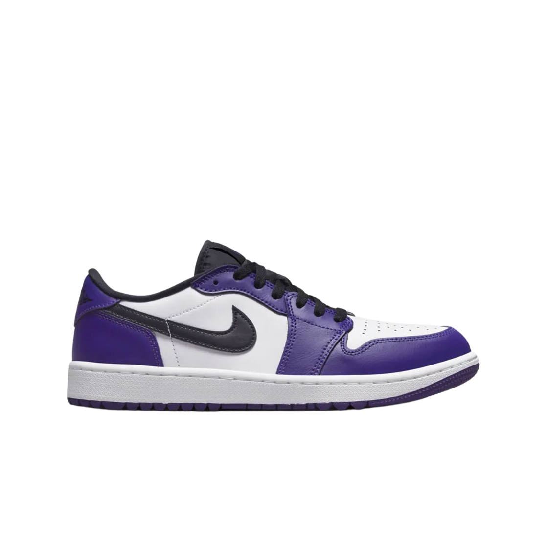 

Мужские кроссовки Jordan 1 Low Golf Court Purple DD9315-105, White/black/court purple/university red, Jordan 1 Low Golf Court Purple