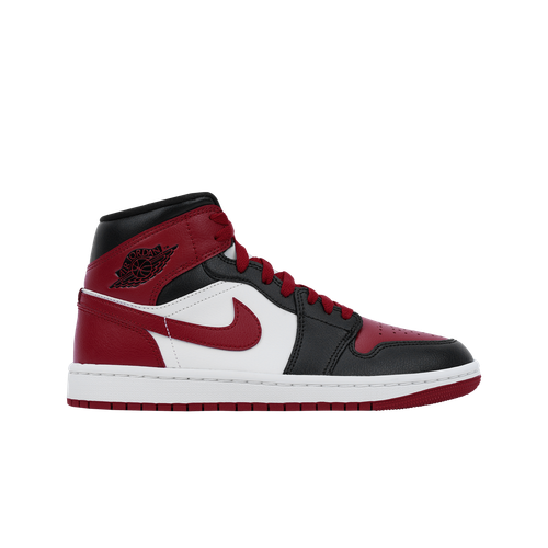 

Jordan 1 Mid Black and Gym Red BQ6472-079 Женская обувь Кроссовки, White/black/gym red, Jordan 1 Mid Black and Gym Red