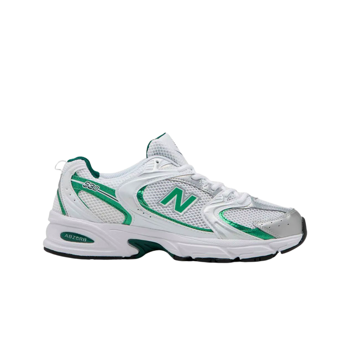 

New Balance 530 White Nightwatch Green MR530ENG Мужские кроссовки, New Balance 530
