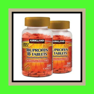 1000 Ibuprofen IB 2 x 500 Tablets 200mg, Pain Reliever. New    