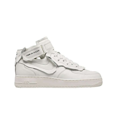 

Nike x Comme des Garcons Homme Plus Air Force Mid White DC3601-100 Мужская обувь, Sail/black/silver, Nike x Comme des Garcons Homme Plus Air Force Mid White