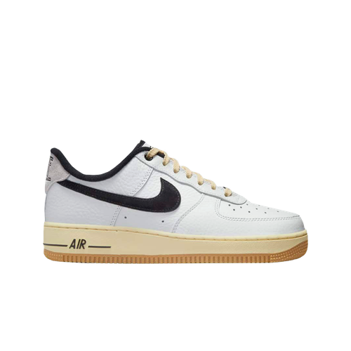 

Кроссовки Nike Women Air Force 1 07 LX Summit White Black Muslin DR0148-101, Summit white/black/muslin/gum light brown, Nike Women Air Force 1 '07 LX Summit White Black Muslin