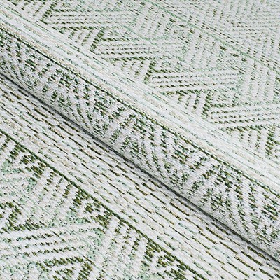 Dream Decor Rugs Vector Plait Indoor Outdoor Area Rug Light Green/Ivory 5'3'' x 7
