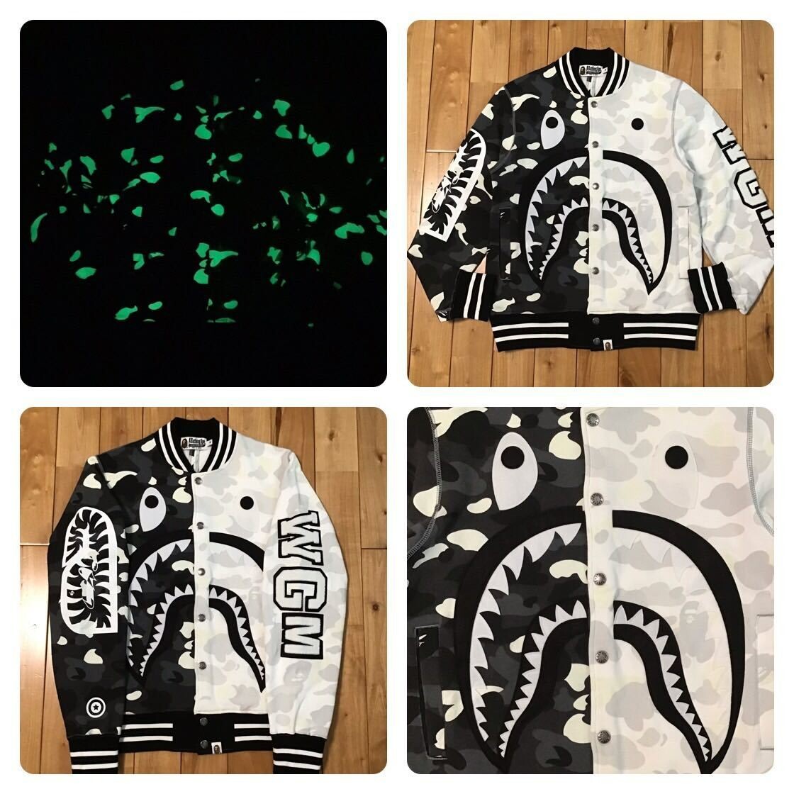 ★ BAPE★ COOKIE CAMO 2 VARSITY JACKET XS A BATHING APE（アベイシングエイプ）の「COOKIE CAMO 2 VARSITY
