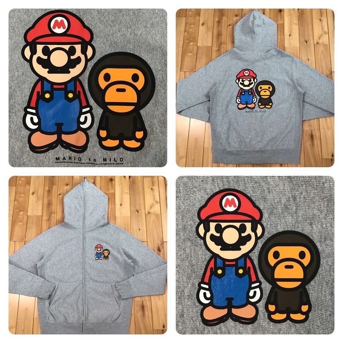 A BATHING APE マリオ スウェット a bathing ape x Super Mario Bros. Milo Mario Full zip hoodie