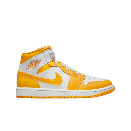 

Jordan 1 Mid University Gold BQ6472-117 Обувь Кроссовки, White/university gold/white, Jordan 1 Mid University Gold