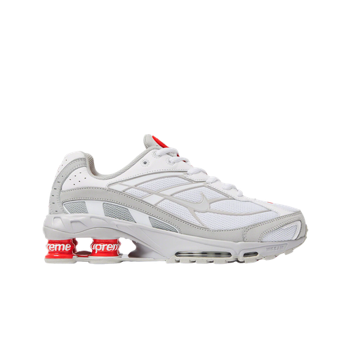 Nike air shox white online