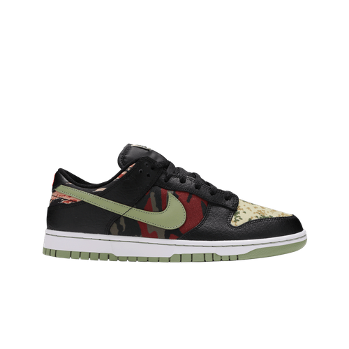 

Мужские кроссовки Nike Dunk Low SE Black Multi Camo DH0957-001, Black/oil green/white/multi camo, Nike Dunk Low SE Black Multi Camo