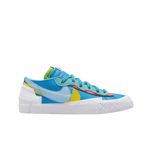 

Мужские кроссовки Nike x Sacai x Kaws Blazer Low Neptune Blue DM7901-400, Neptune blue/optic yellow-white, Nike x Sacai x Kaws Blazer Low Neptune Blue