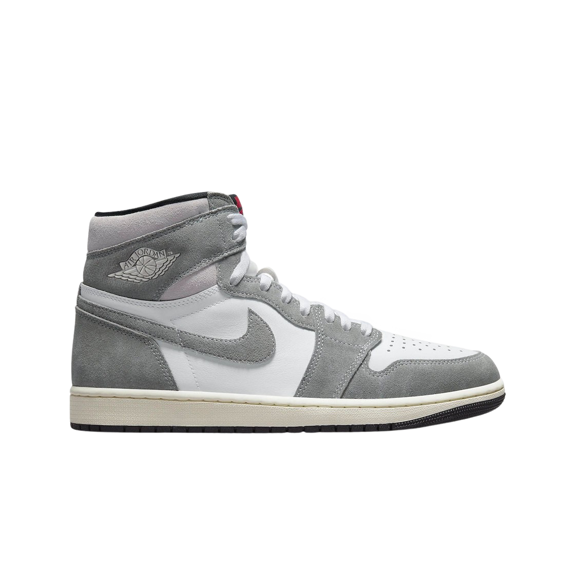 

Кроссовки Jordan 1 Retro High OG Black and Smoke Grey DZ5485-051, Black/fire red/light smoke grey/sail, Jordan OG