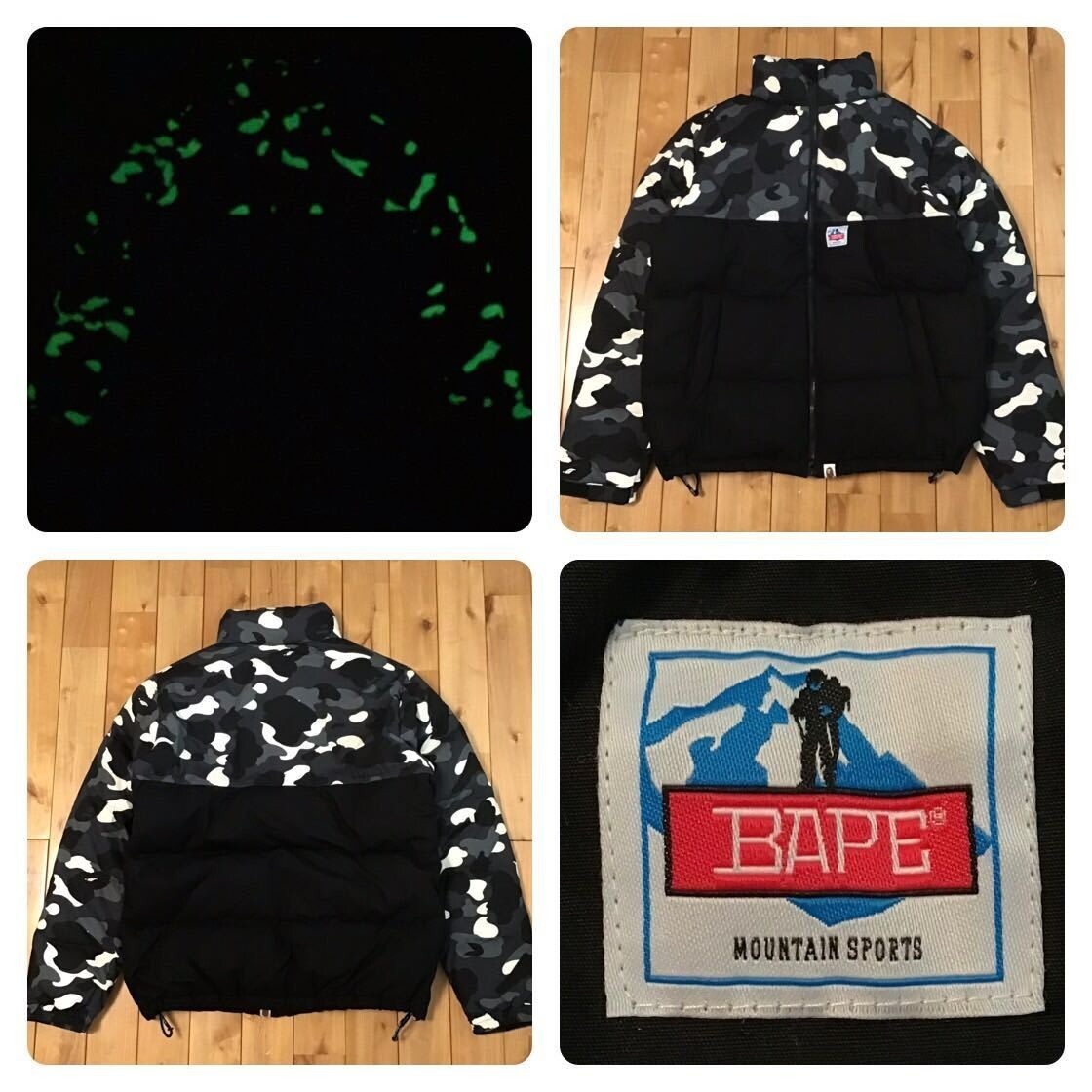 【希少】BAPE City Camo glow in the MA-1ジャケット BAPE Glow in the dark City camo Down Jacket Black A Bathing