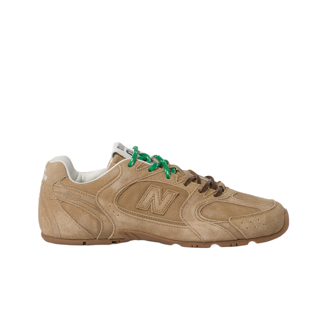Кроссовки New Balance x Miu Miu 530 из замшевой сетки Экрю 5E165E-Z5O-F0379