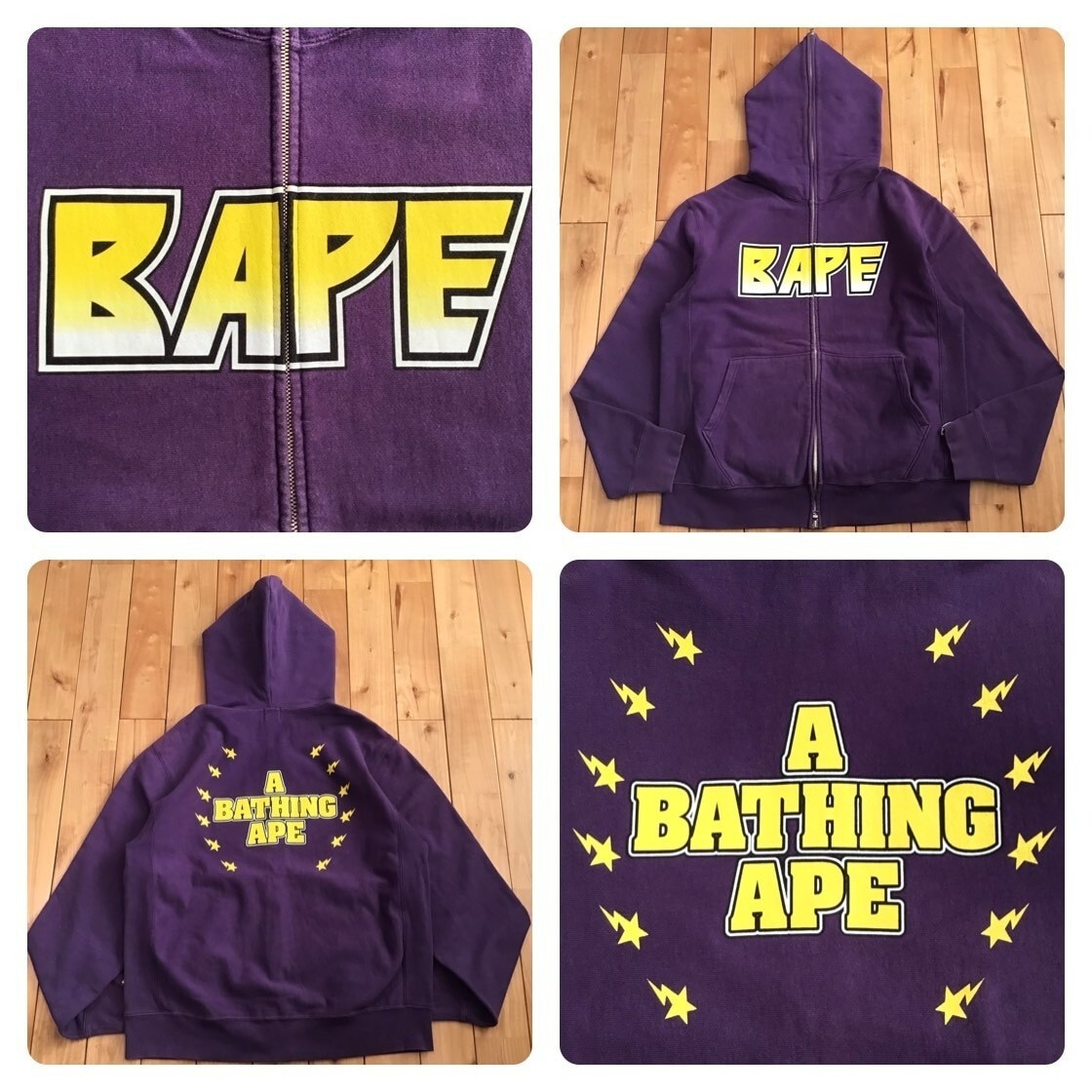 【A・BATHING APE】KISS LOGO SWEAT SHIRT 00s BAPE × Swarovski KISS logo pullover hoodie Navy A Bathing