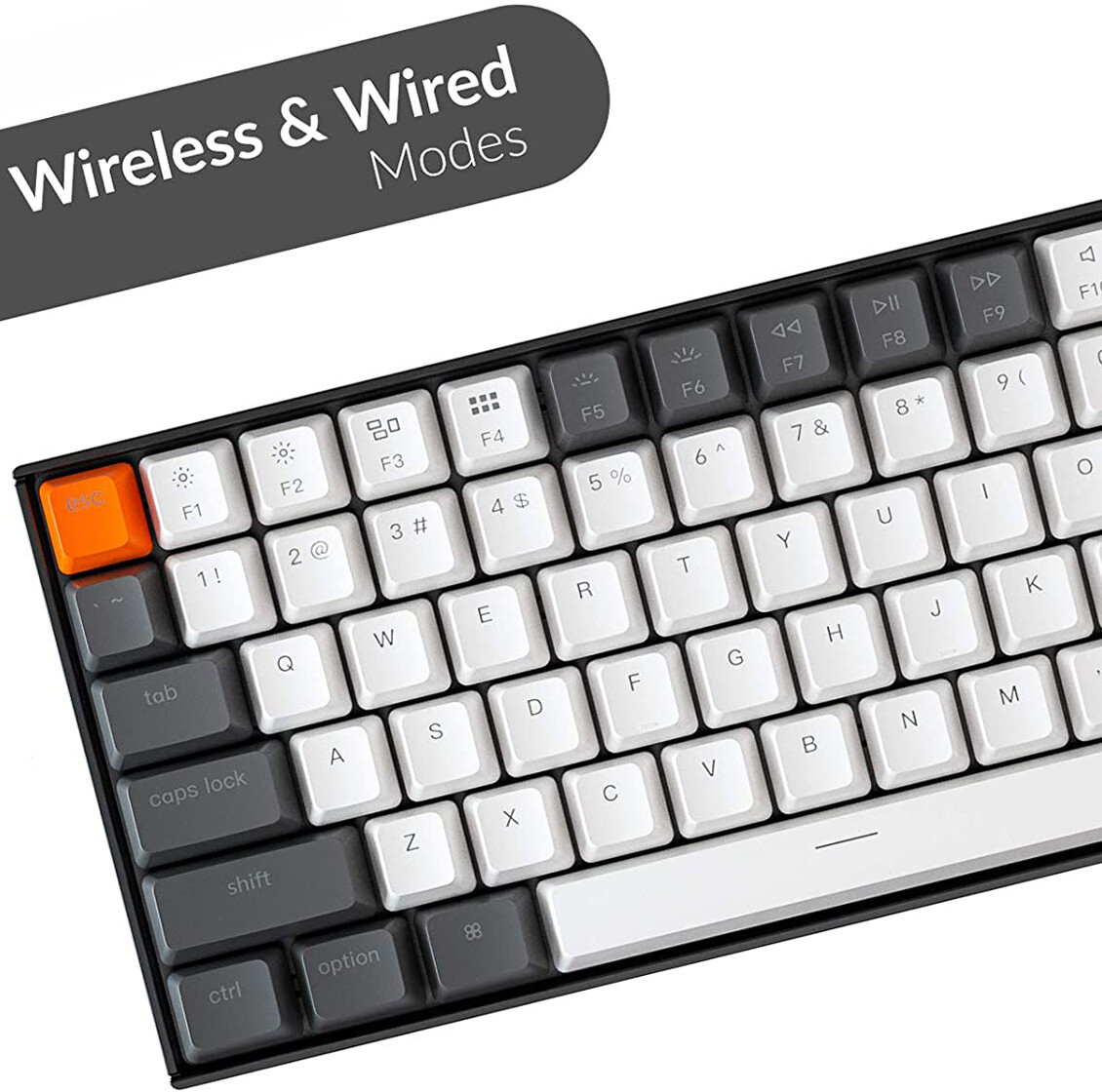 Keychron K2 V2 Bluetooth Wireless Mechanical Keyboard HotSwap White