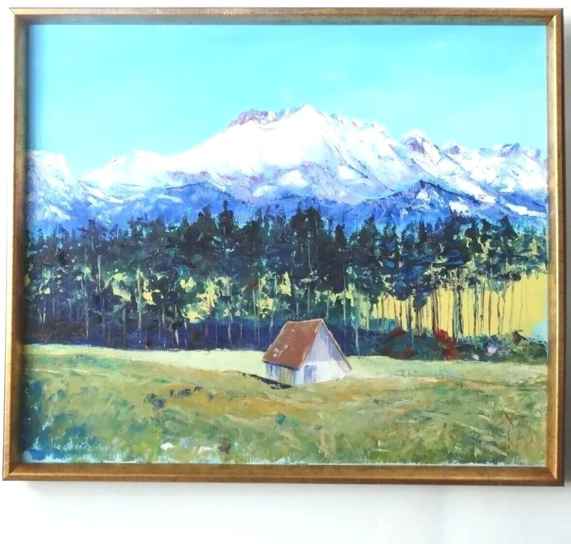 Malleval-En-Vercors La Bourne Toile Paysage De Montagne SignÃ© Carla Sacchi