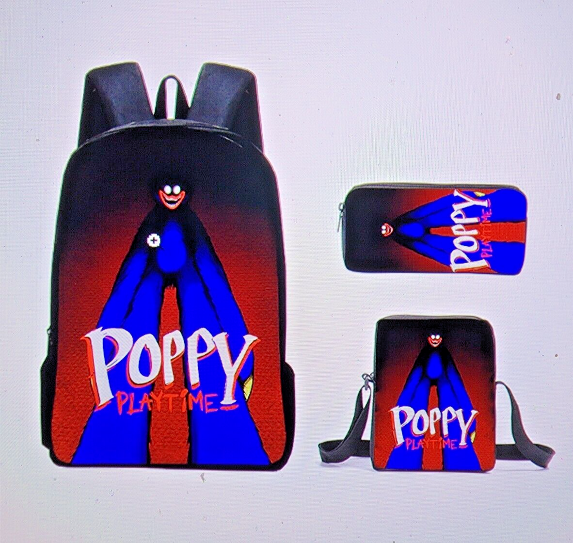 Poppy Playtime Backpack, Lunch Bag & Pencil Case Set for Kids (Random Pick)