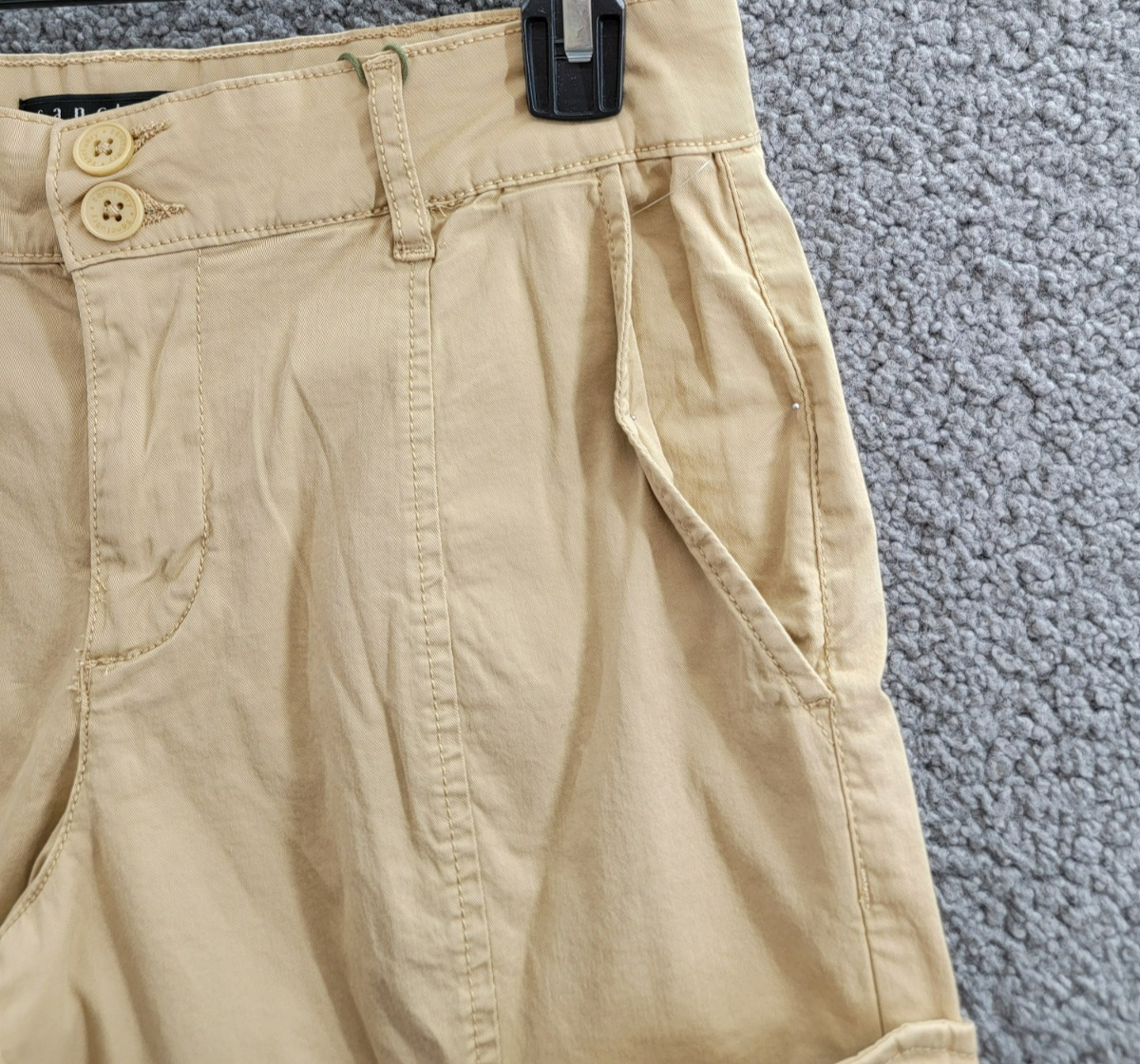 Sanctuary Rebel Cargo Pants Women's 28 True Khaki Tapered Leg Button Zip Closure - Picture 10 of 20