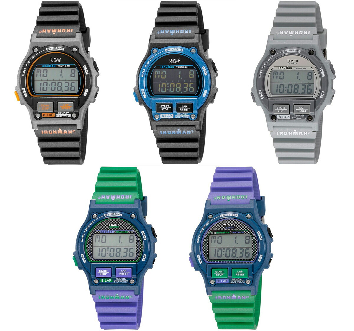 TIMEX Wrist Watch IRONMAN 8LAP Men TW5M54 1986 OG Quartz