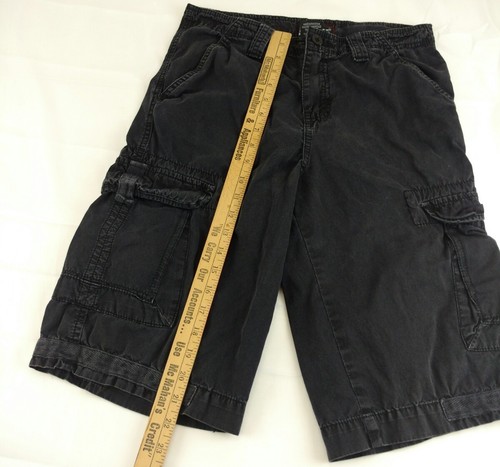 Red Ape Shorts Size 14 boys Large Cargo Black