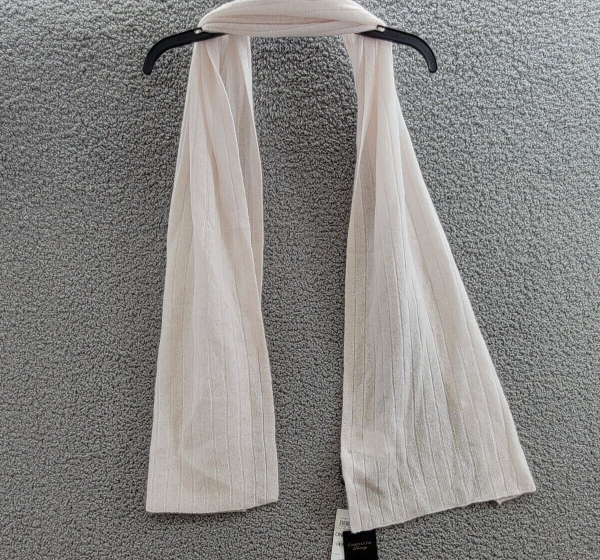 Charter Club Cashmere Ribbed 100% Cashmere Scarf Women's One Size Delicacy - Picture 2 of 14