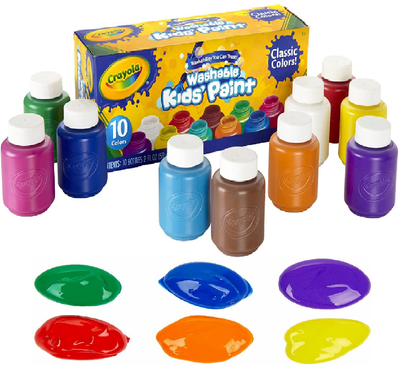 Washable Paint for Kids Toddler Baby Finger Craft Non Toxic 6 10