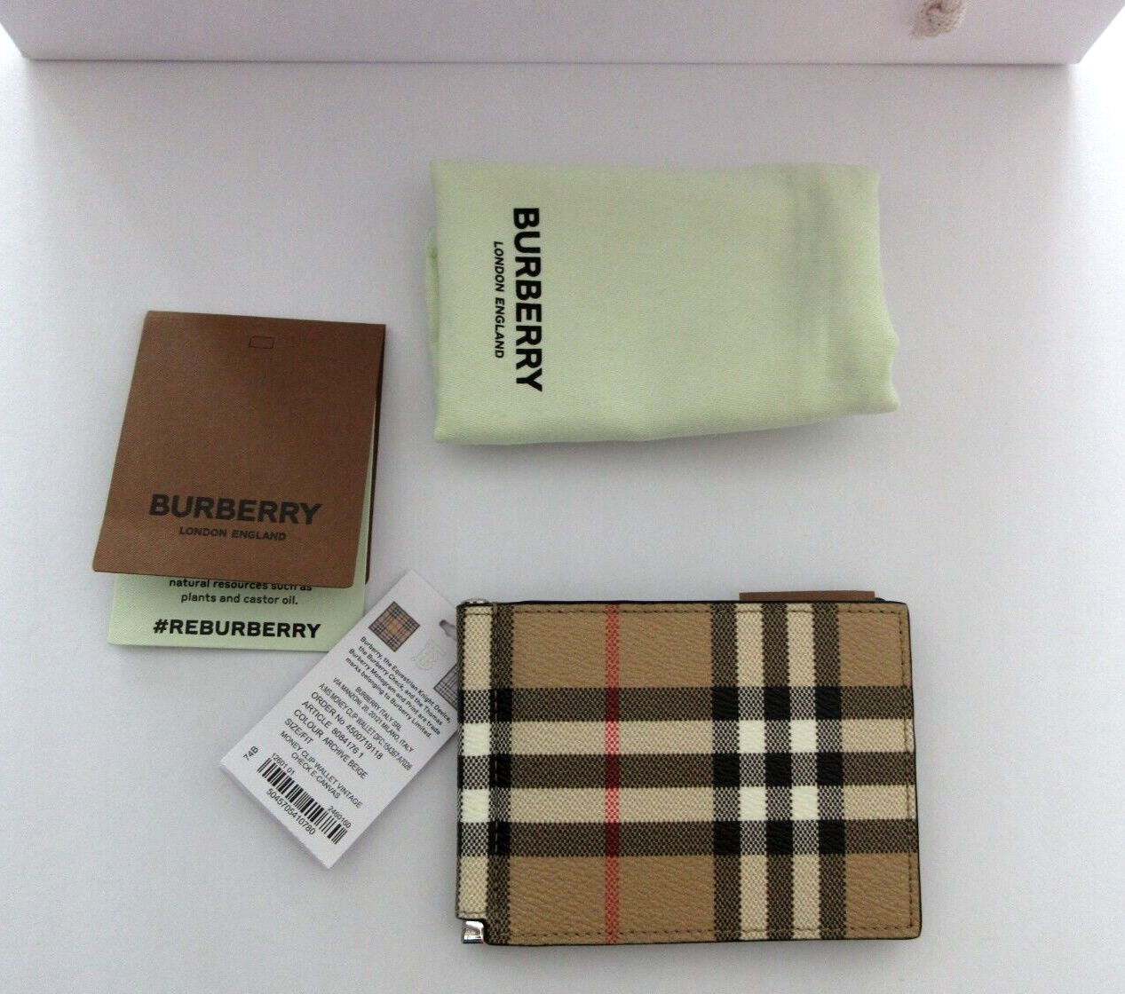 やまこめ様 新品 BURBERRY MONEY CLIP WALLET BURBERRY バーバリー マネークリップ/MS MONEY CLIP WALLET DFC