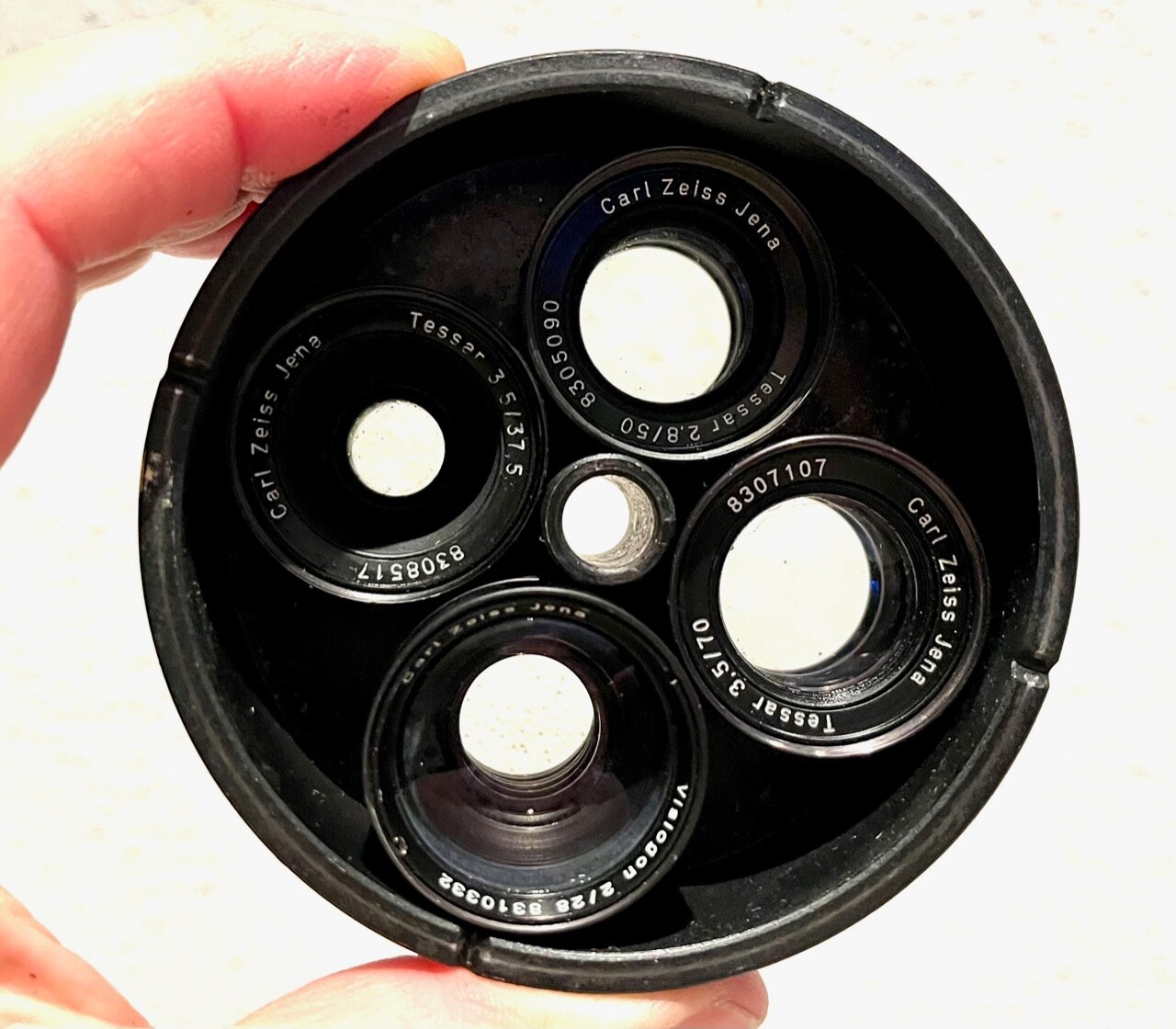 4 X Carl Zeiss Jena GDR Lenses - 1 X Visiogon 2/28mm 3 X 4 X Carl Zeiss Jena GDR Lenses - 1 X Visiogon 2/28mm 3 X