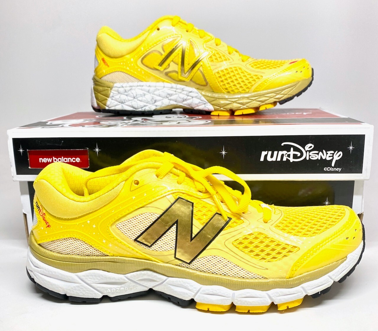 Pre-owned New Balance Balance 860v6 2016 Rundisney Belle Minnie Mouse Shoes Size 7 In Yellow