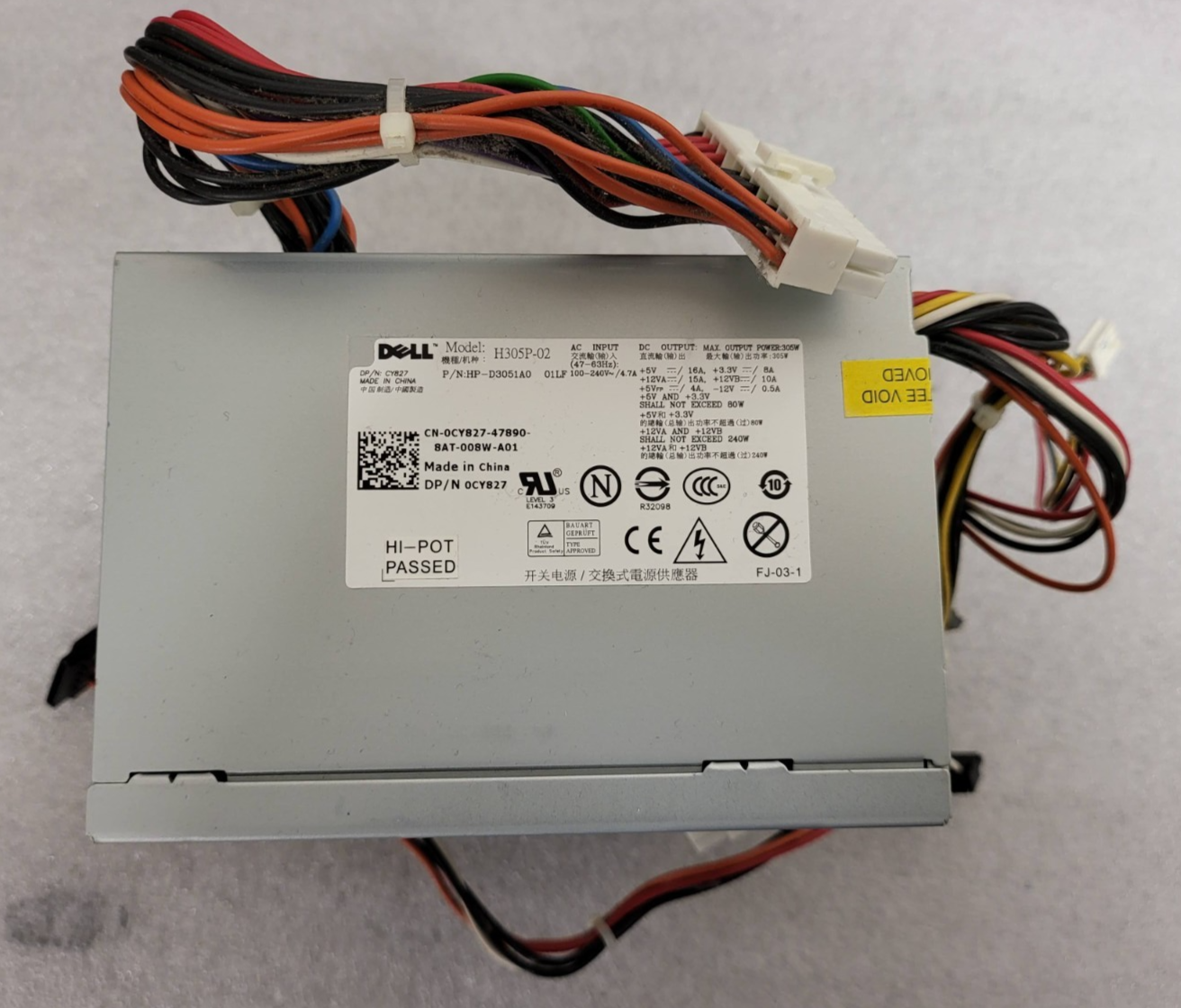 小物 DELL Genuine Dell 305W Optiplex Power Supply 0NH493 PW114 WU133