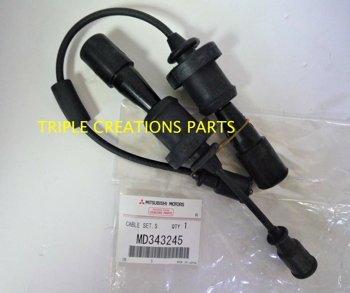 Genuine OEM Mitsubishi MD343245 CABLE SET SPARK PLUG Genuine OEM Mitsubishi MD343245 CABLE SET SPARK PLUG