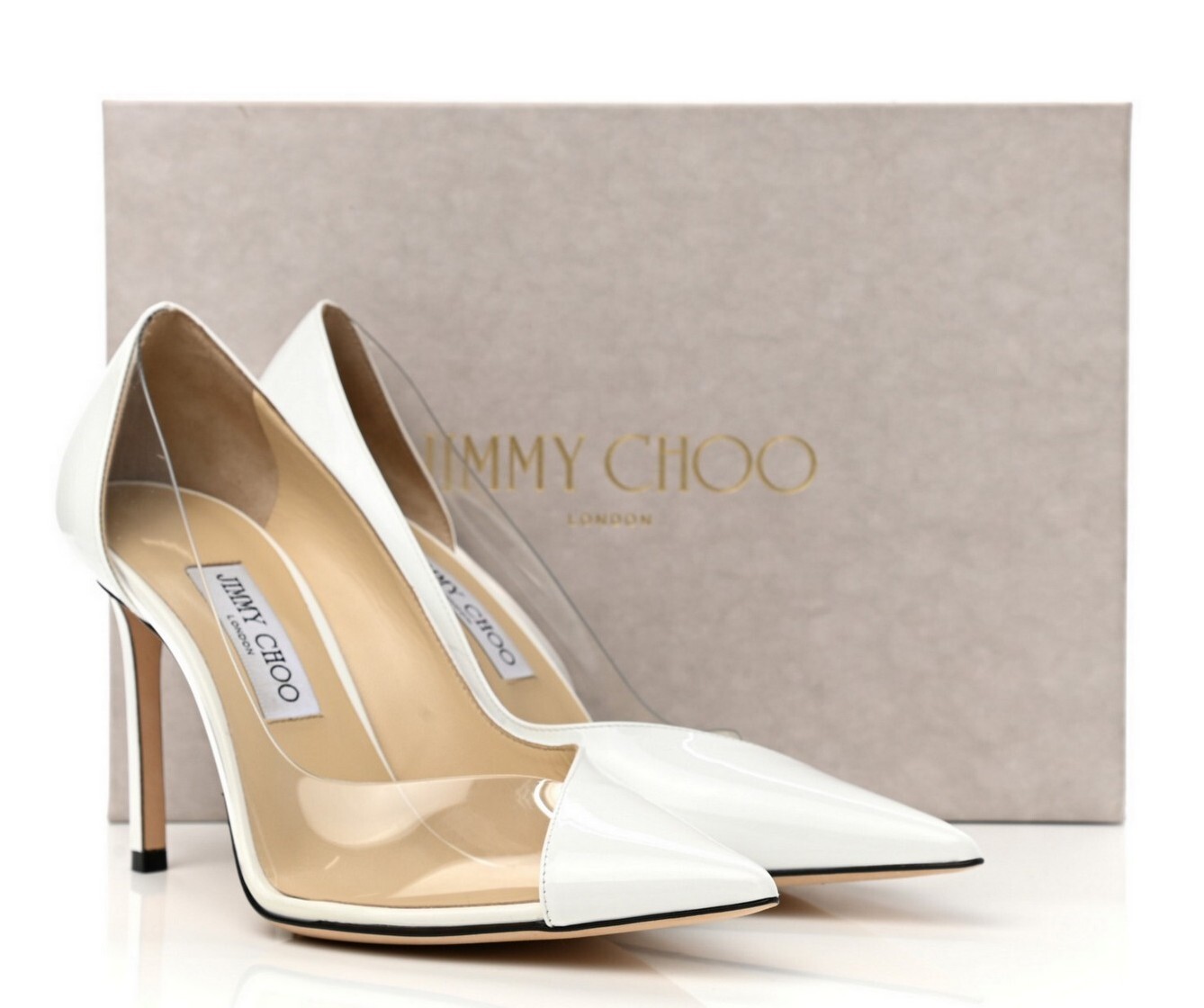 JIMMY CHOO ウエッジソール Heloise Wedge 95 | Latte ナッパレザー・プラットフォーム