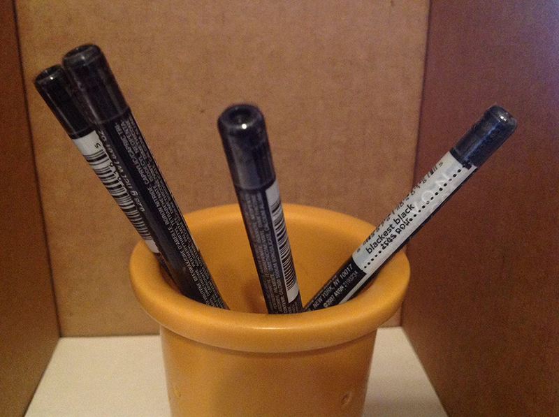 4Pcs Avon Glimmersticks Eye Liner Blackest Black Cream True Color Fresh Stock