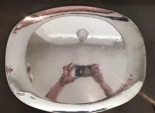 Vintage SANBORNS Mexico Sterling Silver LARGER Platter *MID-CENTURY MODERN