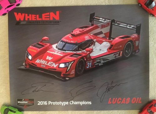 Signed Whelen Cadillac Racing IMSA Poster, 2016 Prototype Champions