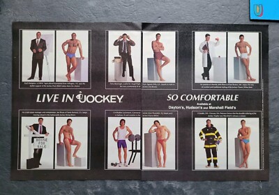Jockey Mens Underwear Promo 2 Page Print Advertisement Vintage 1992